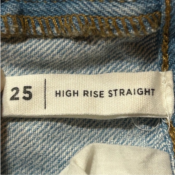 PacSun Women's Color Block Two Tone High Rise Straight Denim Jeans Retro 90s Y2K - Picture 3 of 7